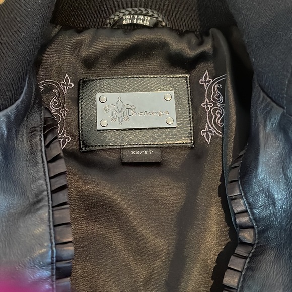 **SOLD** Mackage bomber jacket in black leather - Picture 2 of 4